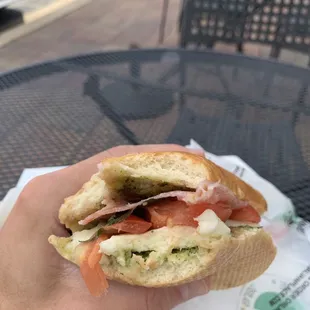 The caprese w prosciutto! Absolutely utterly amazing baby!