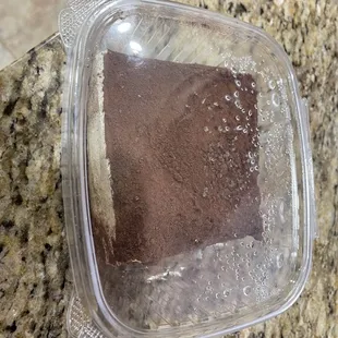 Tiramisu (frozen solid) good taste!