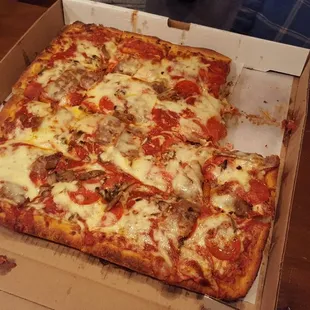 a pizza in a box