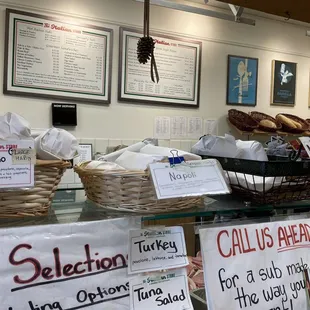 a selection of breads and pastries