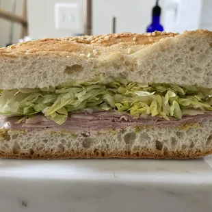 A bread Sandwich at the &quot;Italian&quot;Store
