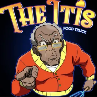 an old man holding a fork and knife