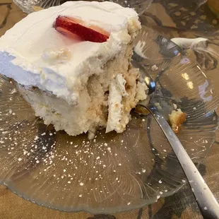 Milk cake.  My goodness- this is the most dangerous piece of cake. Couldn&apos;t get enough of it.