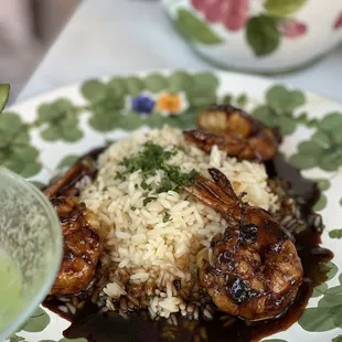 Cajun spiced shrimp, pancetta and four cheeses