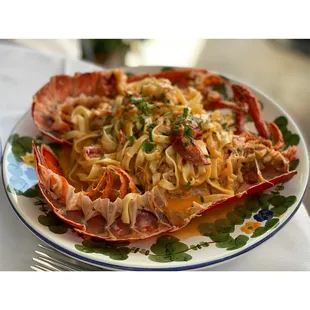 1.5 lb. fresh Eastern lobster with homemade tagliatelle and The Ivy pink sauce
