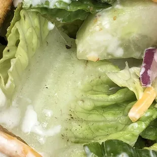 Dirt on the lettuce. This wasn't even one of the bad ones.