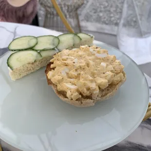 Open Faced Cucumber Sandwiches