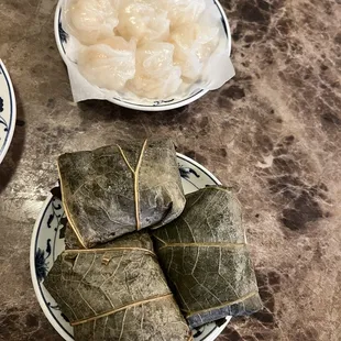 6 Steamed Shrimp Hakaw Dumplings Dim, Sum 3 Steamed Lotus Wraps Dim Sum