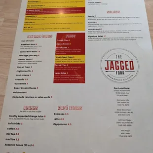 the menu