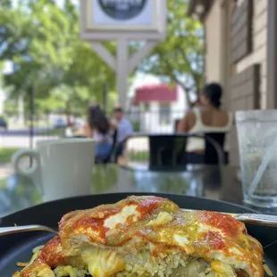 Outdoor seating Breakfast Tamales