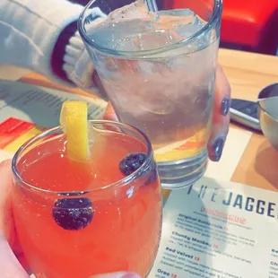 Blueberry lemonade mimosa