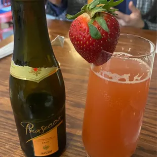 Strawberry &amp; Peach Mimosa
