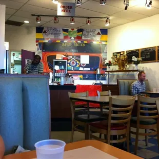 interior, sushi and sashimi