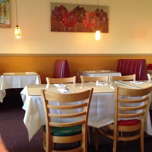 Jaipur Junction dining area. Modest, simple.