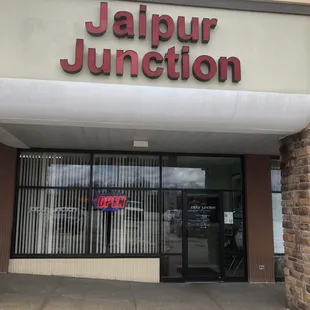 the entrance to the restaurant