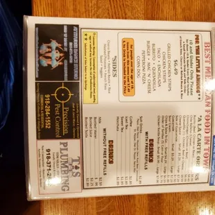 the menu