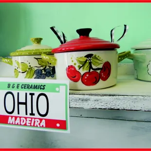 ceramic jam pots were made locally