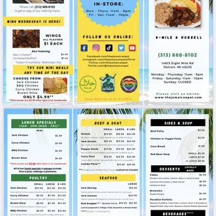 Menu-$2 for chicken meals