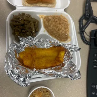 Cajun Catfish (Friday Lunch) and 601. Banana Pudding