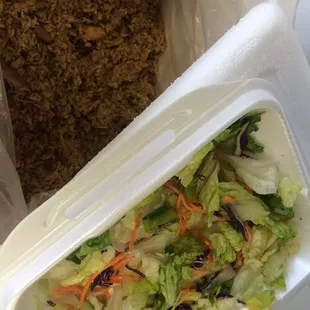 Good jambalaya. Bad salad/lettuce.