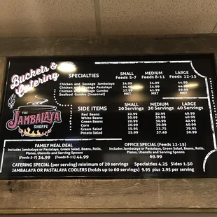 the menu