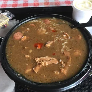 Chicken and sausage gumbo