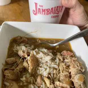 Yayyy Gumbo and potato salad!!