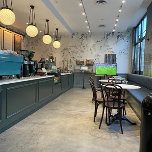 Interior of The James cafe