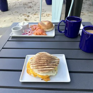 Egg Sandwich and Bagel &amp; Lox