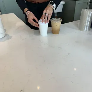 maple latte and vanilla latte