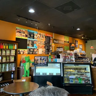 the interior of the cafe