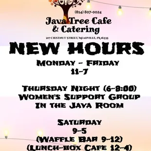 the new hours