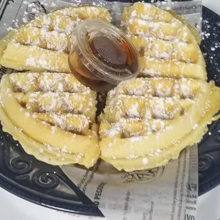 waffles, food