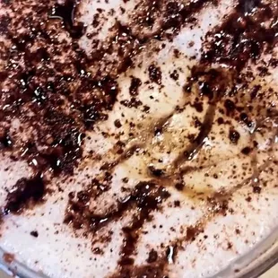 a close up of a coffee drink
