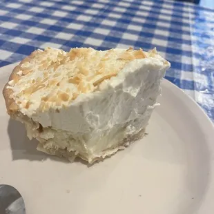 Coconut cream pie.