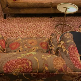 a couch and a coffee table