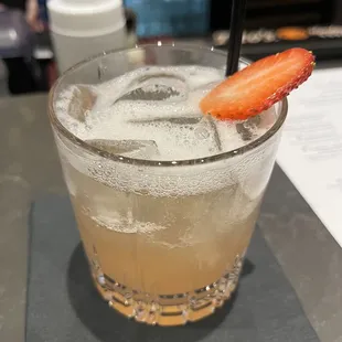 Strawberry Basil Fizz