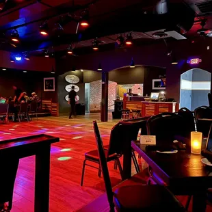 Inside seating + dance floor