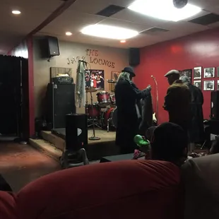 a group of people playing music