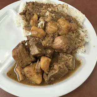 Pork Adobo and white rice