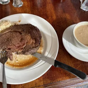 Prime Rib, peanut soup