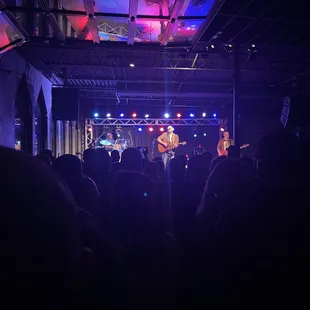 a band playing on stage