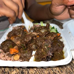 Oxtails and Beans Meal