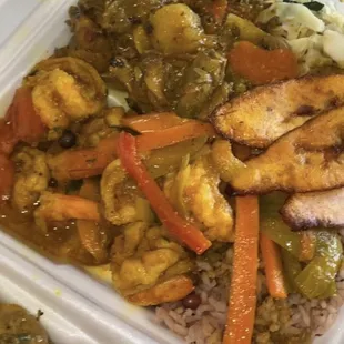 Curry chicken curry shrimp