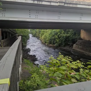 a bridge over a river
