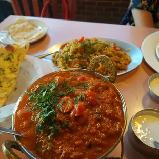 Vegetable masala abd vegetable biryani