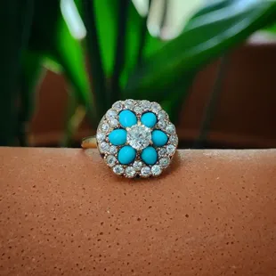 Turquoise and Diamonds.