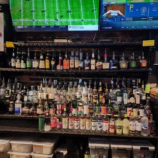 Some of the liquor selection