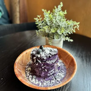 Ube pancakes
