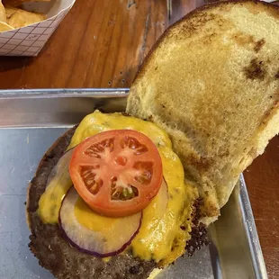 Hope you don't like toppings on your burger.  This is all they provide.  Stay home, you can do better than this.